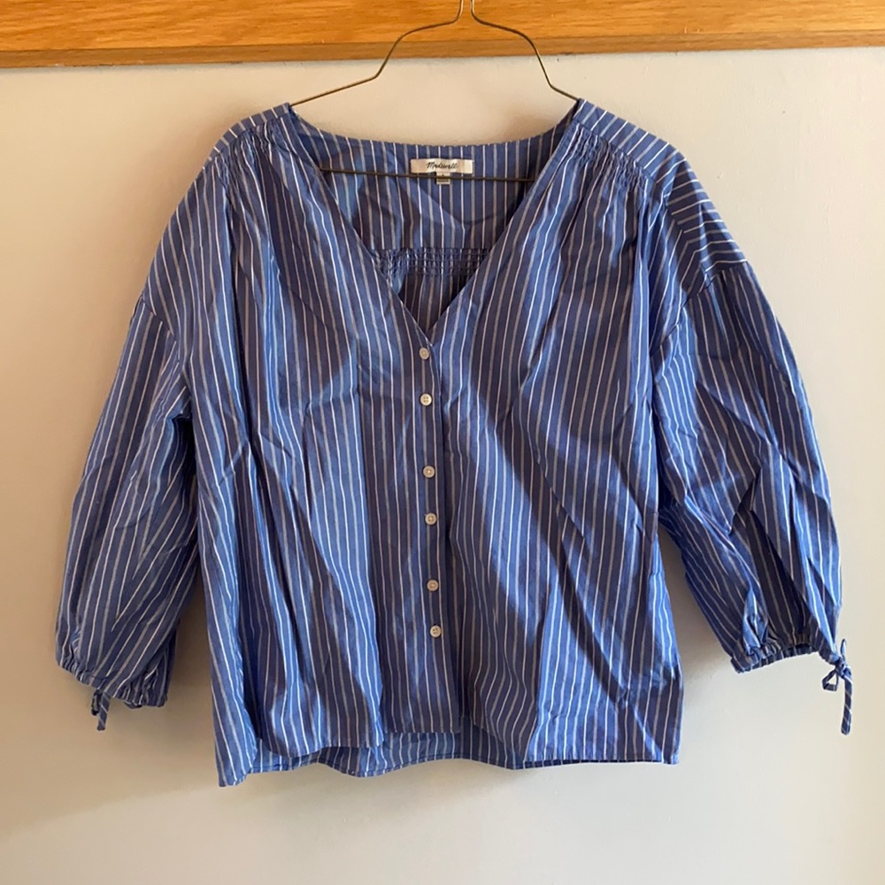 Madwell linen button up blouse